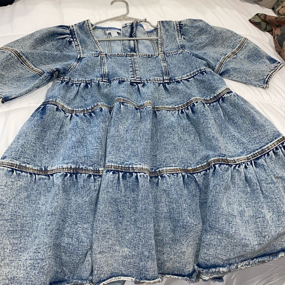 Over size jean dress